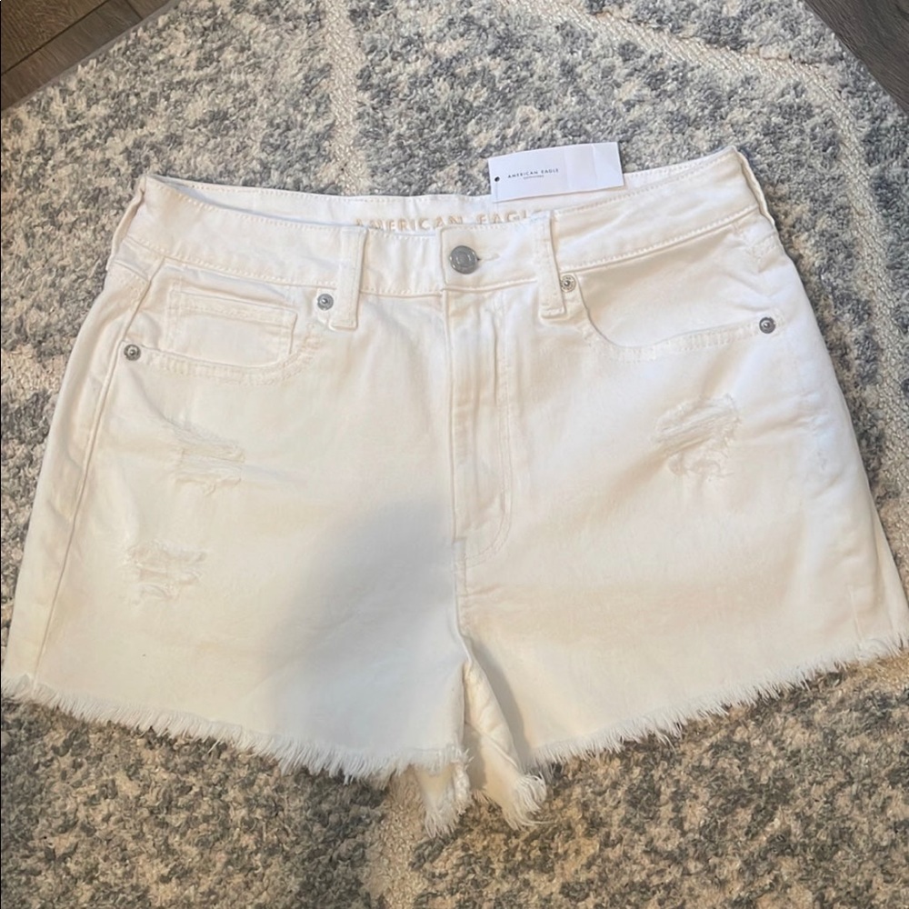 White Jean Shorts